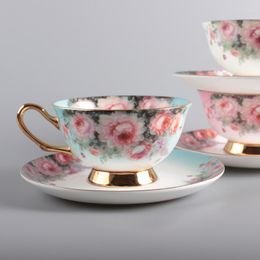 Cups Saucers Coffee Cup Afternoon Tea Lovers Bone China And Saucer European Flower Ceramic Scented Mate