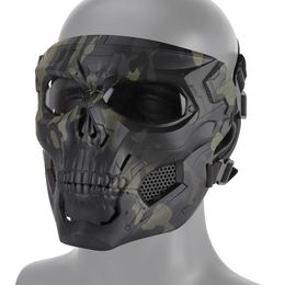 Tactical Scary Full Face Mask Skull Messenger Mask for hunting Airsoft CS Halloween Festival Party Movie props243C