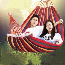 Camp Furniture Outdoor Camping Hammock Thickening Canvas Parachute Anti-rollover Swing Mesh Backyard Tree Hanging Bed