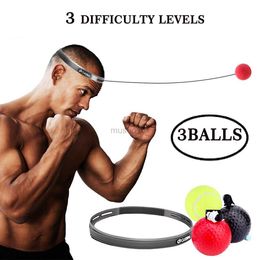 Punching Balls Boxing Fight Ball on String Reflex Fitness Punching Head Bands Set Improving Speed Reaction MMA Training Goal Accessories HKD230720