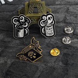 European Enamel Ghost Devil Collar Pins Halloween Gift Cowboy Clothes Brooches Alloy Backpack Skirt Jewellery Badge Accessories Whol284I