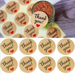 Gift Wrap 120PCS Thank You Stickers English Envelope Cards Decor Birthday Present Seal Label Bread Handmade Package Stationery Sticker