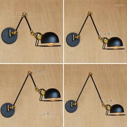 Wall Lamps Simple Industrial Style Adjustable Mechanical Long Arm Lamp Home Retractable Vintage Sconce Light YHJ021019