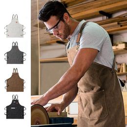 Aprons ABSF Chef Apron Coffee Shop And Hairdresser Protection Suit Bib Cooking Kitchen For Women Man2935