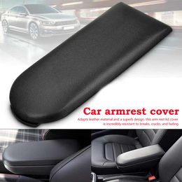 New Car Tissue Box Styling Easy to Instal Arm Rest Cover Centre Console ABS Leather Armrest Lid Storage Auto291K