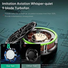 Cell 2024 Accessories N6 Other TEC Phone Cooler 18W For Gaming Radiator Back Clip Magnetic 2In1 Portable Cooling Fan With RGB LED