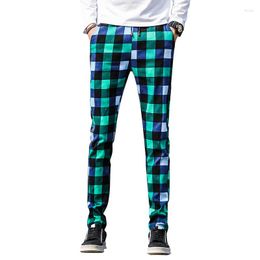 Men's Pants Fashion Men Home Wear Straight Casual Business Green Cotton Super Soft Jogger Sweatpants Plaid Pyjama Pencil 5XL