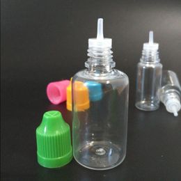 Top Quality 1500Pcs/Carton PET Bottle 30ml Empty Bottles Plastic Dropper Bottle With Childproof Cap E Liquid Oil Bottles 1oz Tbdxc