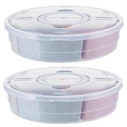 Gift Wrap 2X Candy And Nut Serving Container Appetiser Tray With Lid Multi Sectional Nuts Snack