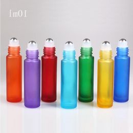 Newest Frosted Perfume Bottles 10ml With Glass Metal Roller Ball For Travel Refillable Essential Oil Roll-on Vial Ijhkh
