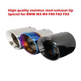 4 Pieces slip-on 304 Stainless Steel car muffler Exhaust tips for BMW M3 F80 M4 F82 F83268D