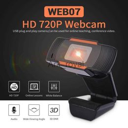 Webcams OULLX 720P Webcam Smart WebCam USB Pro Camera Builtin Microphone for Desktop Laptops PC Game Web Camera For OS Windows Android J230720