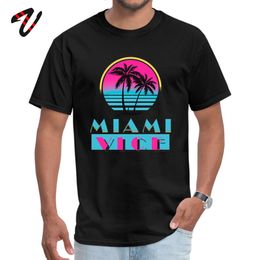 Miami Vice Round Collar T-Shirt Labour Day Custom Tops T Shirt Hate Sleeve 2019 Newest Milan black Clothing Shirt Men