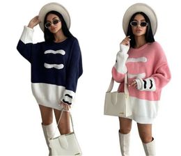 Fashion Womens Hoodies Knitting Sweatshirts Letter Sweatshirt Long Sleeve Casual Knits Coats Female Fleece Autumn Pullover Women Tops