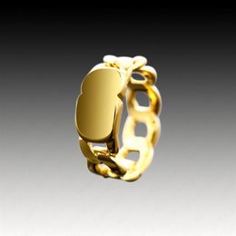 Fashion Couples Rings For Women Womens Classic Charm 18k Gold Plated Ring Men Man Love Lady Jewelry Copper Letter Engagement Prese313g