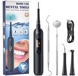 Electric Teeth Whitening Tooth Stains Tartar Scraper Remove Teeth Cleaner Oral Irrigation Care High Frequency Dental