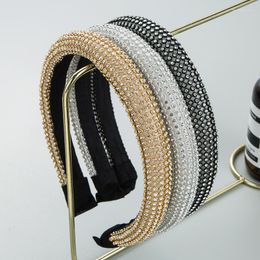 Hair Clips Fashion Shiny Rhinestone Headband Baroque Hairband Female Korean Thin Edges Sponge Accessories