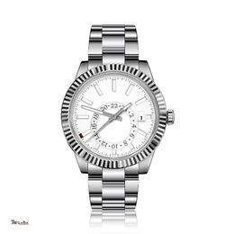 Men's Automatic Mechanical Watch Sky-Dweller m326934-0005 REQUIN Brand Silver White Stainless Steel Case Calendar Dial Sky-Dw2361