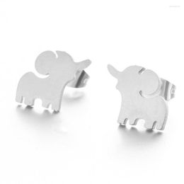 Stud Earrings 5pairs Baby Elephant Stainless Steel Earring Proboscidea Pattern Wild Animal Jewellery Accessory Gifts