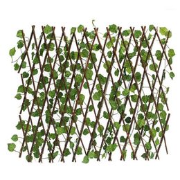 70CM Artificial Plants Decor Extension Garden Yard Artificial Ivy Leaf Fence Fake Leaves Branch Green Net for Home Wall Garden1257D