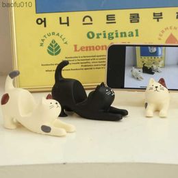 Phone Holder Bracket Resin Creative Convenient Lovely Design Cat Shape Bracket Mobile Phone Accessories L230619