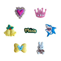 Sandals Funny Cartoon Shoe Charms For Clog Unisex Decoration Cute Jig Party Gift Shark Rabbit Drop Delivery Otvwl