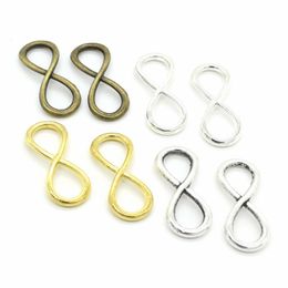 200 PCS lot Infinity Charm Connector Infinity Symbol Charms Pendant 32 13mm large size 4 colors for option2424