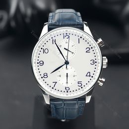 Wristwatches Men's Portugal Automatic Silver Dial Blue Watch Luxury Waterproof Sports Machine Top Mechanical Luminous 230719