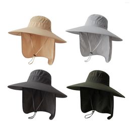 Berets Fishing Hat With Neck Flap Fisherman Comfortable Wide Brim Sun For Vocation Climbing Outdoor Activities Hiking Backpacking