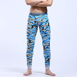 Brave men Leggings Autumn Winter New tide Russia China style supermen green blue Camo print long johns Slim Cotton Blend Warm Men 2292