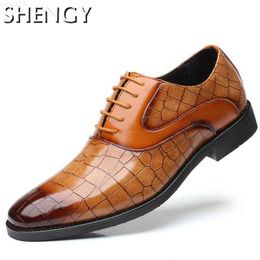 Dress Shoes 2020 Leather Shoes Men Dress Leather Wedding Shoes Men's Flats Oxfords Formal Shoes Luxury Brand Lace-Up Bussiness Office Suit L230720