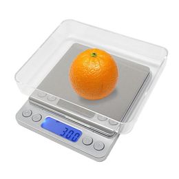 500g 3000g Electronic Kitchen Scale Weight Balance 3kg 0 1g 500g 0 01g Jewelry Food Scales with 2 Strays T200326262s