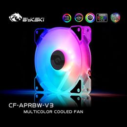 Bykski ARGB 5v Computer Fan 120mm Mute Water Cooling Fan For PC Case 120 240 480 Radiator Colourful Cooler For PC Cooling310z