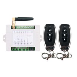 220V 10A 2CH Motor Remote Control Switch Motor Forwards Reverse Up Down Stop Door Window Curtain Wireless TX RX Limited Switch Y20269O