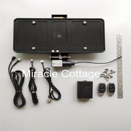 Remote Controlled Electric Retractable License Plate Frame Bracket Hide Away Kit2796