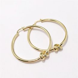 2021 good ear rings womens charm designer Jewellery gold earrings studs hypoallergenic tie a knot copper electroplating fashion part267s