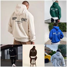 2023 rappresentarehoodie Felpe Designer Lettera da uomo di nicchia Tide Marca Wild High Street Casual americano allentato Coppia rappresenta felpa con cappuccio