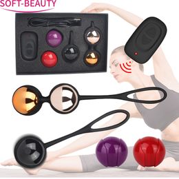 Vibrators Vibrator Kegel ball vibrating egg sex toy female remote control vaginal tightening exercise Ben Wa geisha Muscle contraction shop 230719