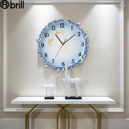 Wall Clocks Nordic Large Clock 3d Living Room Silent Watch Home Modern Creative Antique Decor Horloge Murale Gift