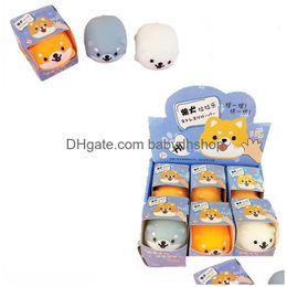 Decompression Toy Anti Squishy Cute Shiba Inu Animal Dog Squishe Toys Relief Anti- Practical Jokes Surprise Squshy Gift 0490 Drop De Dhg8F