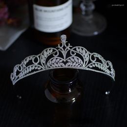 Hair Clips Sparkling Tiaras Crowns For Brides Zircon Crystal Wedding Hairbands Bridals Accessories Headpieces