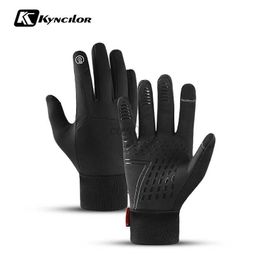 Cycling Gloves Touch Screen Windproof Outdoor Sport Gloves Men Women Winter Glove Fece Thermal Warm Running Gloves Anti-slip Cycling Gloves HKD230720