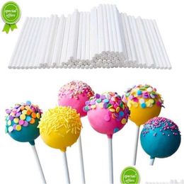 Baking Moulds New 100Pcs Eco-Friendly Solid Paper Lollipop Stick Cake Pop Sucker Sticks For Chocolate Sugar Candy Lollypop Diy Mould Dhwoz