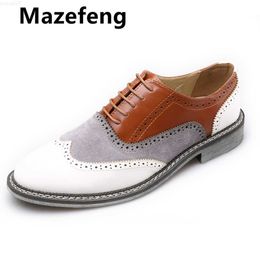 Dress Shoes Mazefeng 2021 Spring Autumn Men's Business Dress Casual Shoes for Men Soft Patent Leather Fashion Mens Comfortable Oxford Shoes L230720