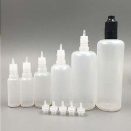 Colourful ChildProof Tamper Lids Empty 10ml 15ml 20ml 30ml 50ml 60ml 100ml 120ml PE Bottle Ejuice Oil Bottles Ukvaf