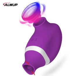 Vibrators Suction vibrator for female labia suction stimulator oral tongue cat licking GSpot sex toy 230719
