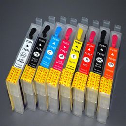 8pcs set T1590-T1599 Refillable Ink Cartridge compatible for Epson Stylus Po R2000 R2000S Printer T1591-9284P