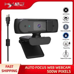 Webcams HD Webcam 5 Million AF Camera 360 Rotatable ABS Digital Webcam Support 1080P 720P For Video Conferencing and Android Smart TV J230720