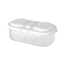 Double compartment covered kitchen food and miscellaneous grain sealed tank Kitchen refrigerator fresh-keeping box Plastic flip storage tank Storage box