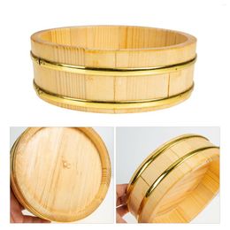Dinnerware Sets Wooden Barrel Convenient Rice Mixing Container Bucket Cuisine Storage Platter Restaurant Sushi Pallet Round Tub Serving